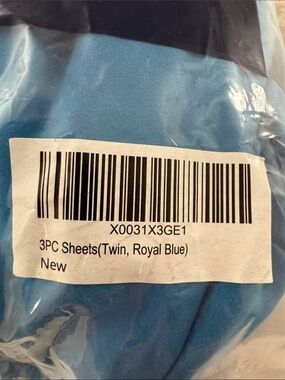 Calvin Klein Solid Royal Blue Twin Sheet Set